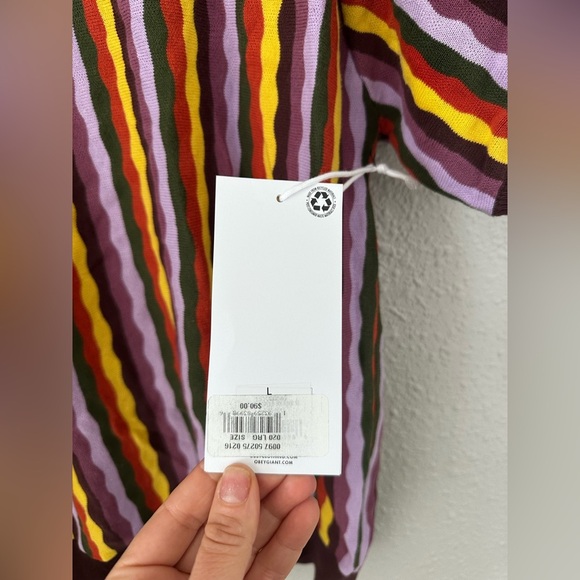 Obey Men's Polo Sweater Surface Multicolor Size Large Shepard Fairey Striped NEW - Picture 6 of 10